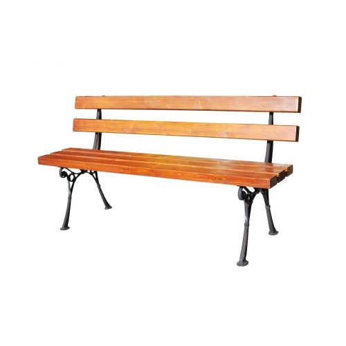 Ławka parkowa Standard 180 cm z żeliwną podstawą