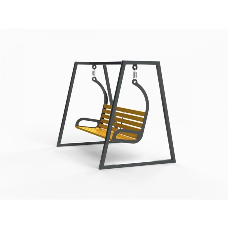 Huśtawka Modern 180 cm stalowa z deskami świerkowymi impregnowanymi