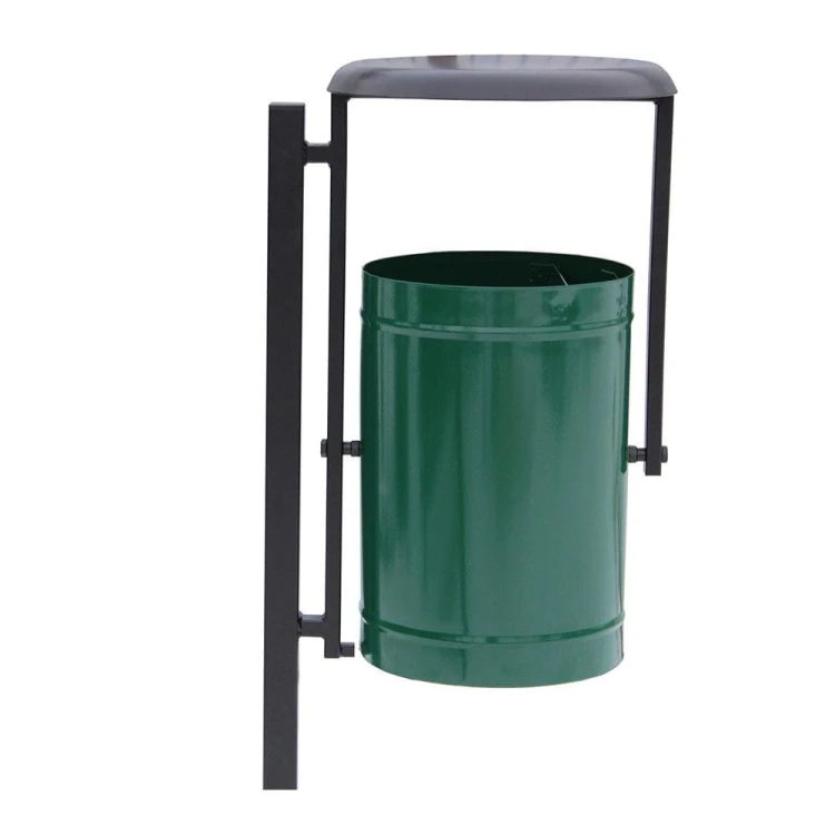 Kosz na śmieci Basic z daszkiem 35 l stalowy