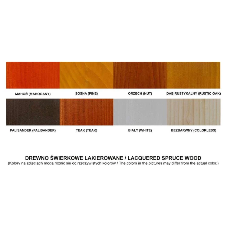 Leżak parkowy Soft z lakierowanymi deskami świerkowymi