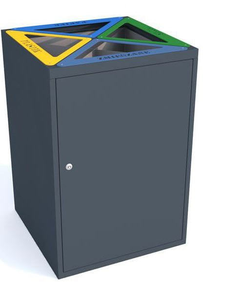 Kosz do segregacji odpadów Cube V 4x80l 4 komorowy