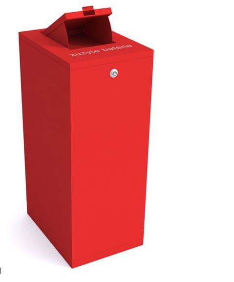 Kosz na zużyte baterie 60 l z wsadem nierdzewnym