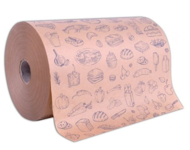 Papier pakowy PE na rolce 650 mb do sklepu spożywczego