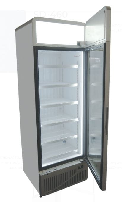 Szara szafa mroźnicza No Frost 460 l z LED
