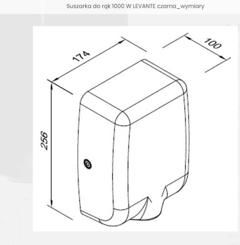 Automatyczna suszarka do rąk LEVANTE na fotokomórkę