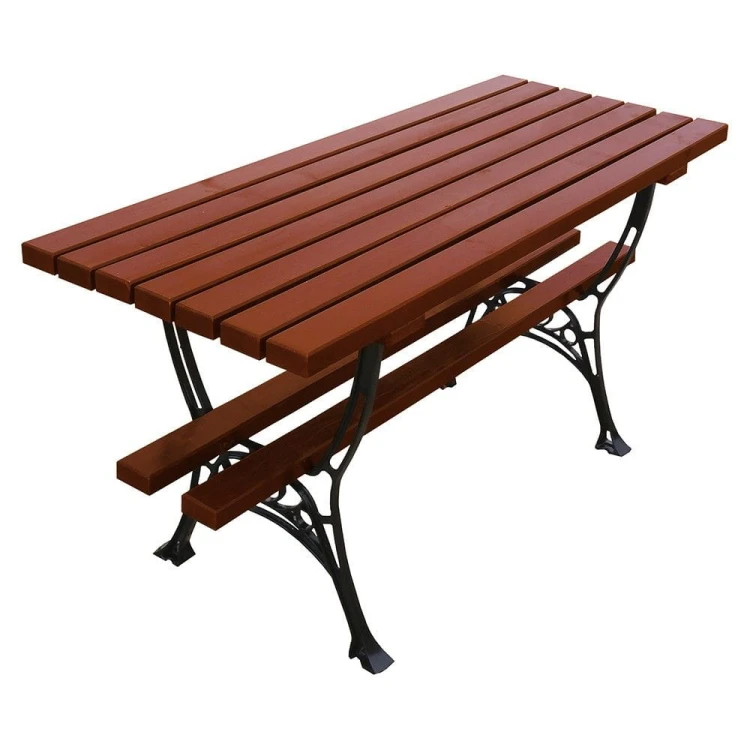 Stół ogrodowy parkowy 150 cm z deskami świerkowymi lakierowanymi
