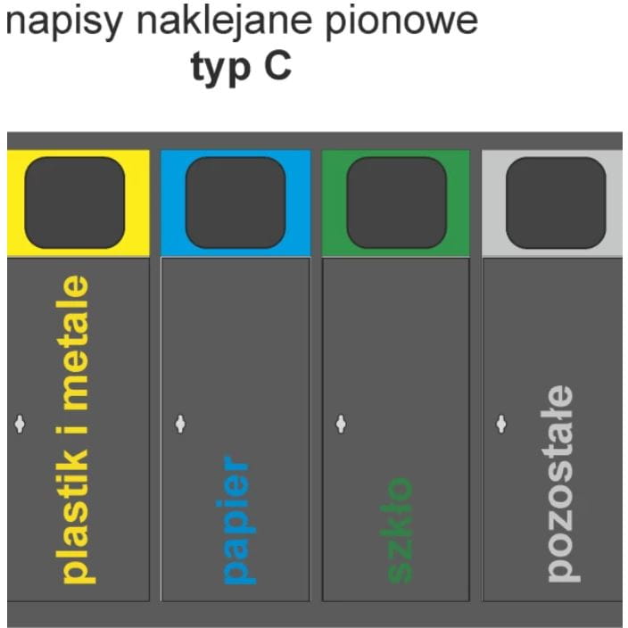 Modułowy kosz ANT-5 do segregacji odpadów z pojemnikami