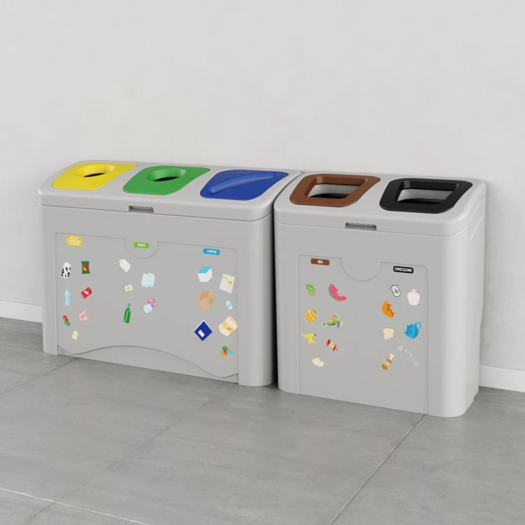 Stacja do segregowania odpadów  Tudeks-5x50-MINIMAL-FUN-szary-wiz.jpg