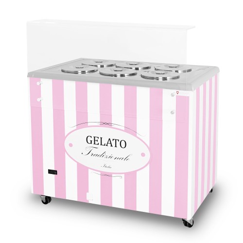 Dystrybutor do lodów GELATO POZETTI 6 PINK
