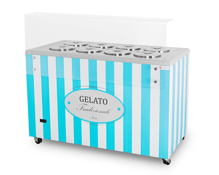 Dystrybutor do lodów GELATO POZETTI 8 BLUE w kolorze niebieskim