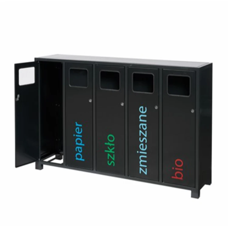 Pięciosegmentowy kosz do segregacji odpadów PLUTON 5x80 l