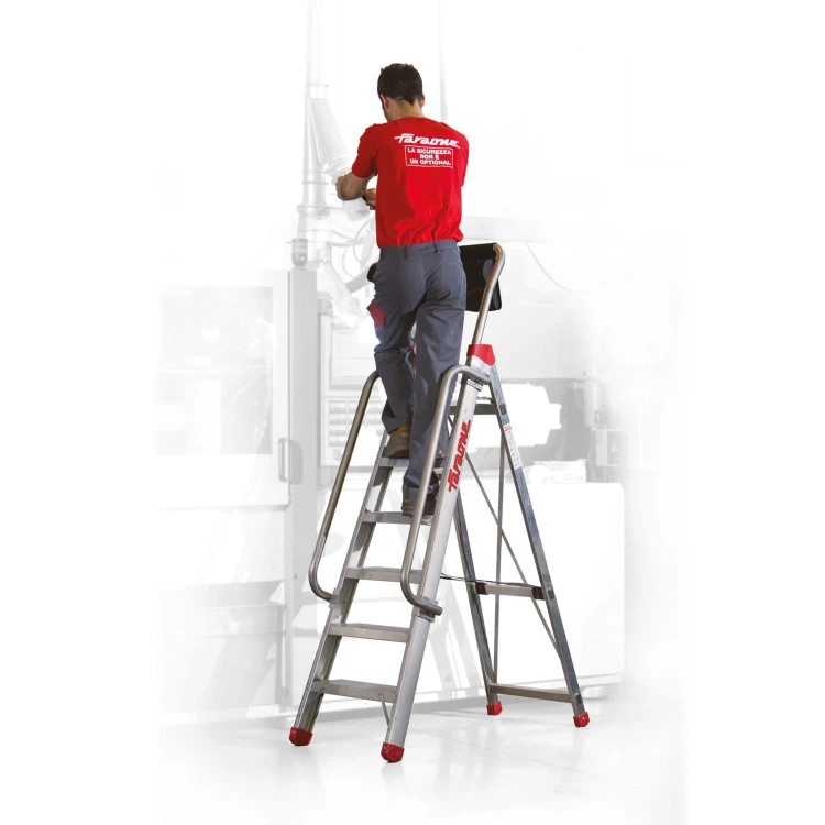 Profesjonalna drabina DOMUS z 6 stopniami 13 cm