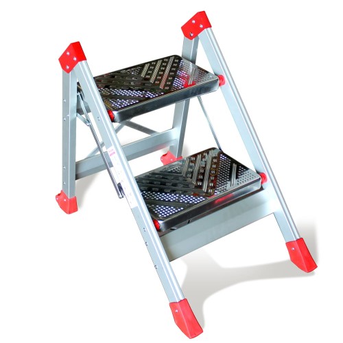 Schody aluminiowe 2 stopnie ze stali nierdzewnej SGP02.17