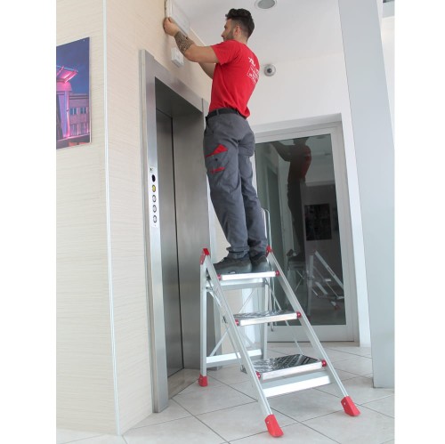 Schody aluminiowe 3 stopnie SGP03.17 bez poręczy