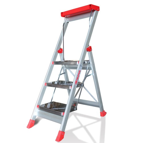 Schody aluminiowe 3 stopnie z poręczą SGP03.P.17
