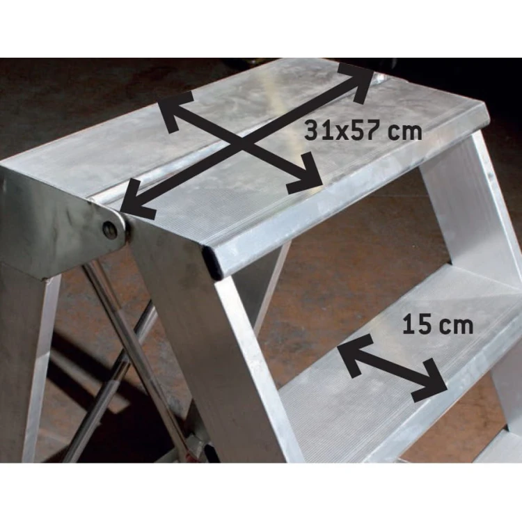 Schody aluminiowe 4 stopniowe CM4 Faraone