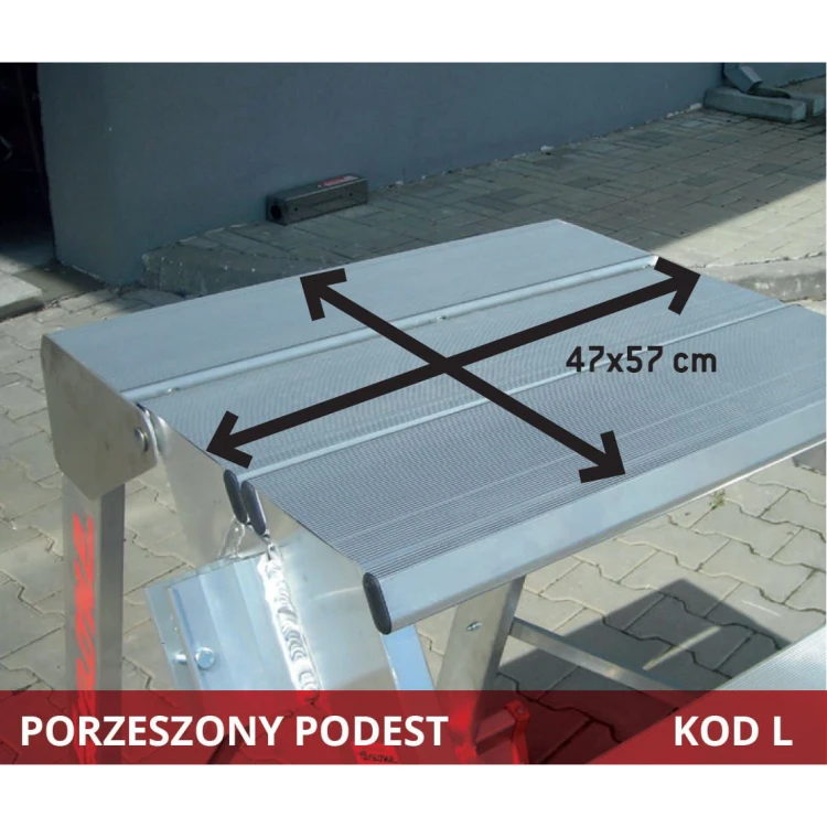 Schody aluminiowe do hali produkcyjnej CM60 5 stopni