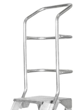 Schody z aluminium z platformą roboczą 123 cm