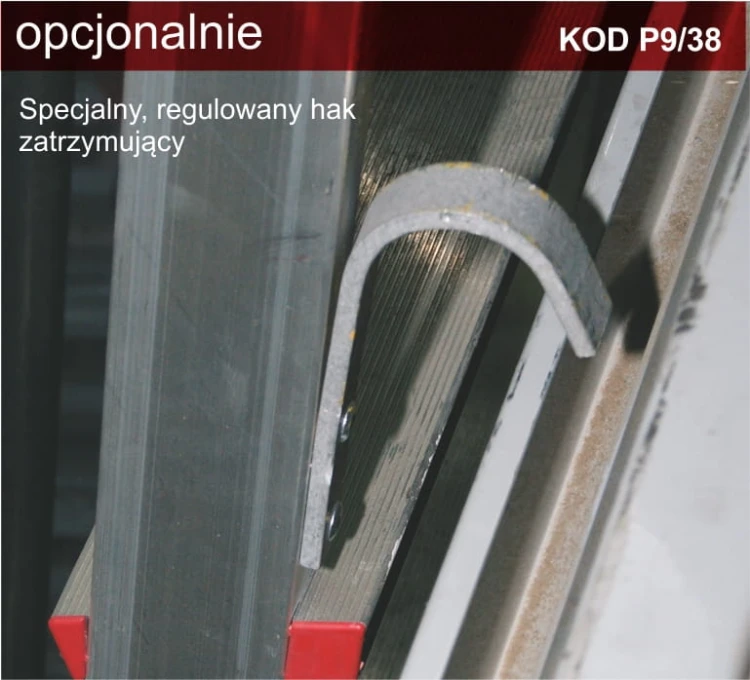 Drabina aluminiowa ze szczeblami 3x3 cm S1200/E