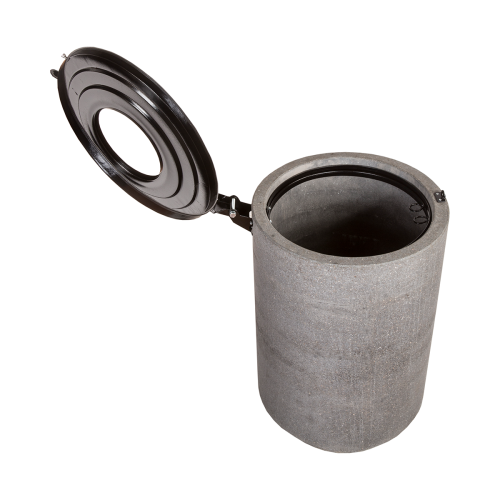 Kosz uliczny betonowy K-B01 z pokrywą metalową