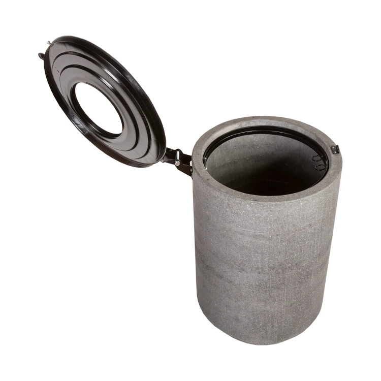 Kosz uliczny betonowy K-B01 z pokrywą metalową