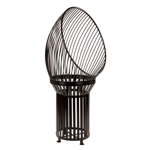 Stalowy kosz na ścieżkę rowerową K-SR 60 l