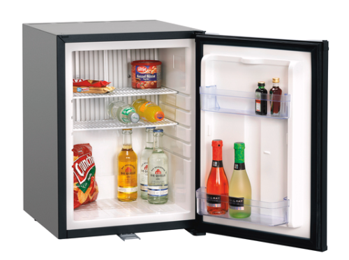 Czarny minibar hotelowy 34 L do zabudowy