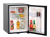 Czarny minibar hotelowy 34 L do zabudowy