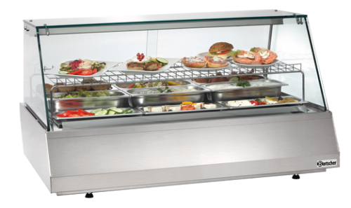 Witryna chłodnicza 3/1 GN 165 l z prostą szybą