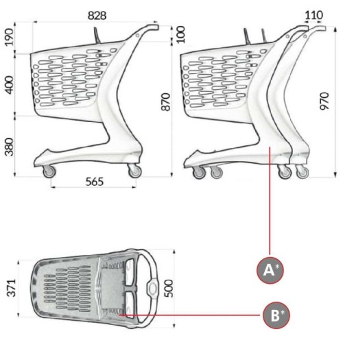 Wózek Mini Eco 90 litrów wymiary.JPG
