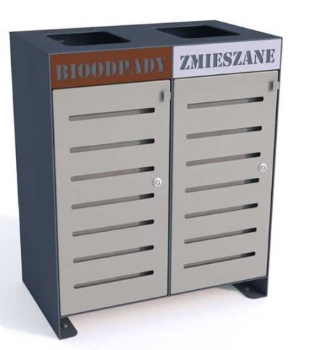 kosz na śmieci, do segregacji, 2 frakcje, Ajaks V.JPG