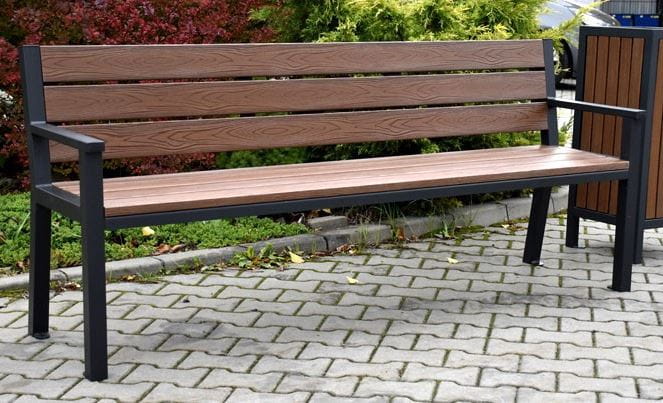 Ławka ogrodowa Trapez ze stali ocynkowanej