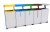Kosz do segregacji Luna V 5x60 l widok frontowy