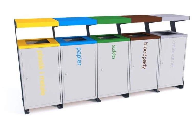 kosz Luna do segregacji, 5 frakcji po 60 litrów