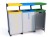 Kosz do segregacji Luna III 3x60 l widok frontowy