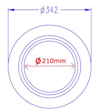 Kosz na odpady Cedar średnica 342 mm wysokość 783 mm