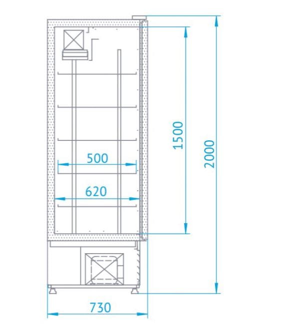 Dwukomorowa szafa chłodnicza SCh-Z 1600 do gastronomii