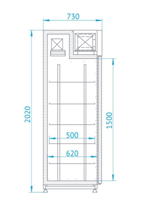 Dwukomorowa szafa chłodnicza SCh-Z 1600 AG 1340 l