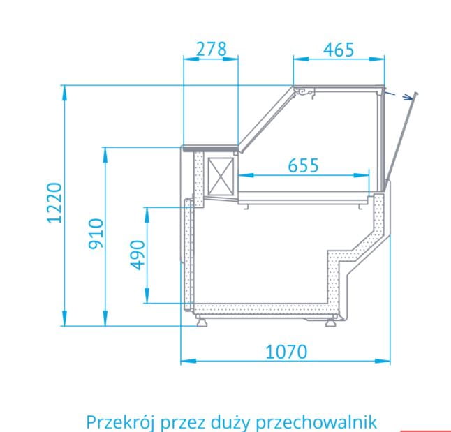 Profesjonalna lada chłodnicza RAPA L-F Max 202/107