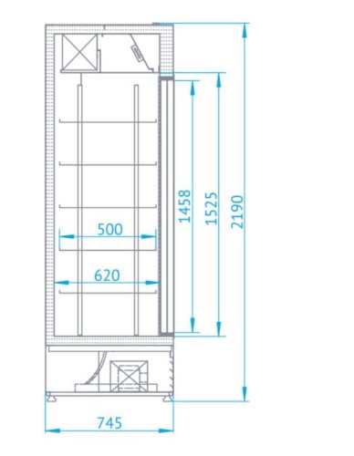 Dwukomorowa szafa chłodnicza przeszklona Rapa SCh-SR 1600/WH
