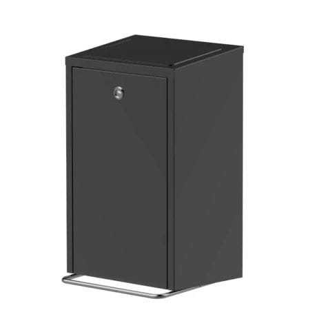 Kosz na śmieci pedałowy wiszący Hygienic Bin 18 l czarny