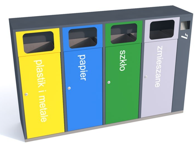 kosz do segregacji odpadów stal ocynkowana i malowana.PNG