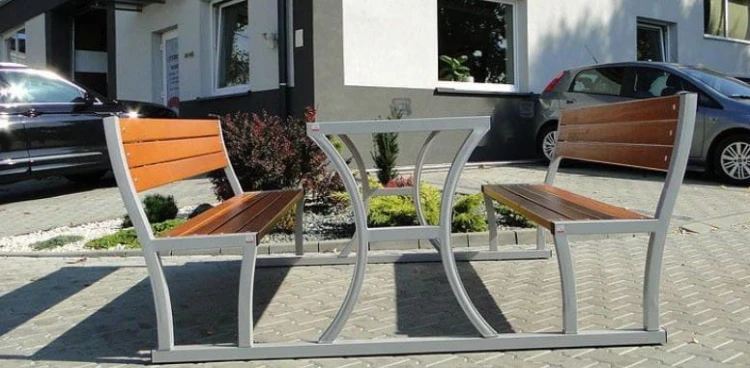 Meble ogrodowe 11 stół i ławki stal nierdzewna