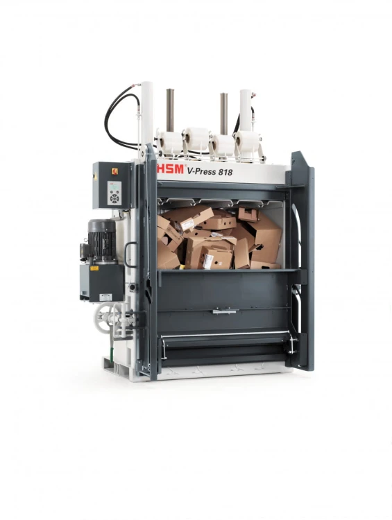 Belownica HSM V-Press 818 plus pro z drzwiami przesuwnymi
