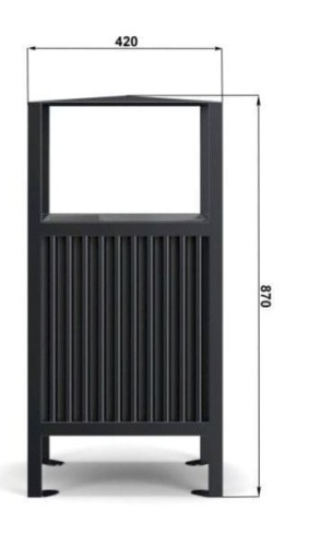 kosz na odpadki, kosz do segregacji śmieci, mała architektura miejska.JPG