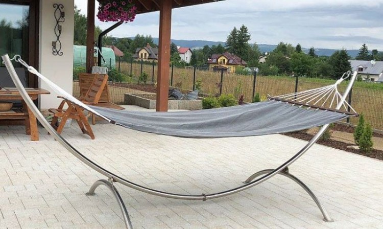 mała architektura ogrodowa, hamak ze stali ocynkowanej i malowanej, hamak ze stalli nierdzewnej.JPG