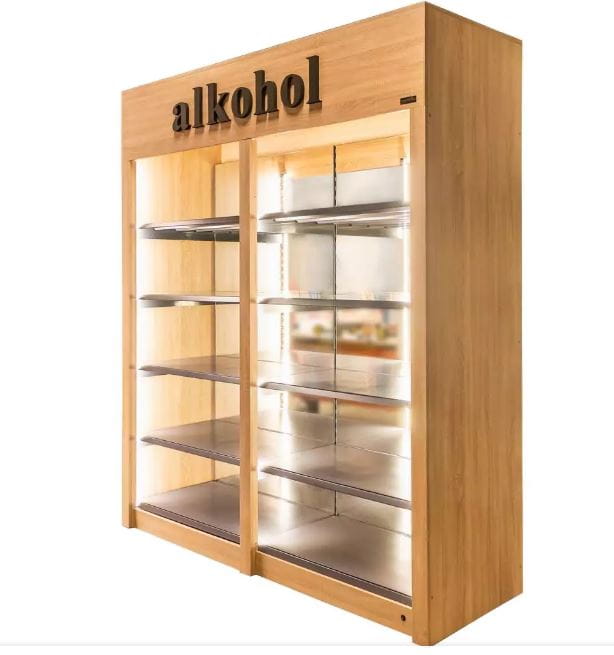 Regał na alkohol Mega-M dąb sonoma z oświetleniem LED