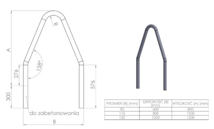 Osłona drzew stalowa 80x100 do ochrony drzew w przestrzeni miejskiej