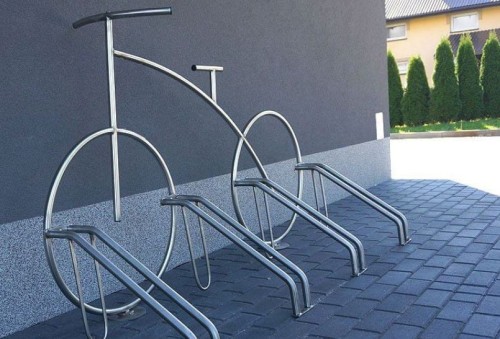 Stojak rowerowy Rower na 4 stanowiska ze stali ocynkowanej i malowanej