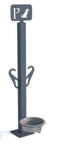 stal ocynkowana i malowana, parking dla psów z poidełkiem, mała architektura.JPG